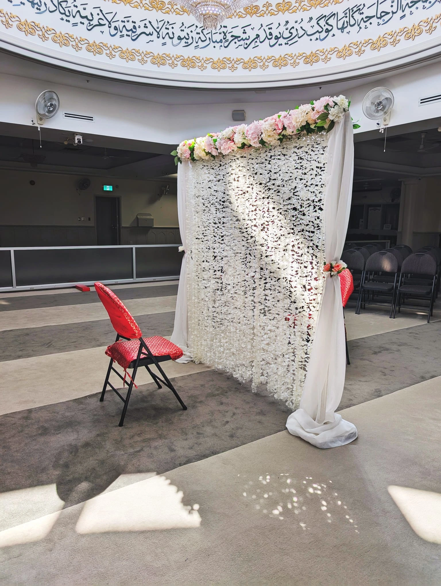 Flower wall in masjid
